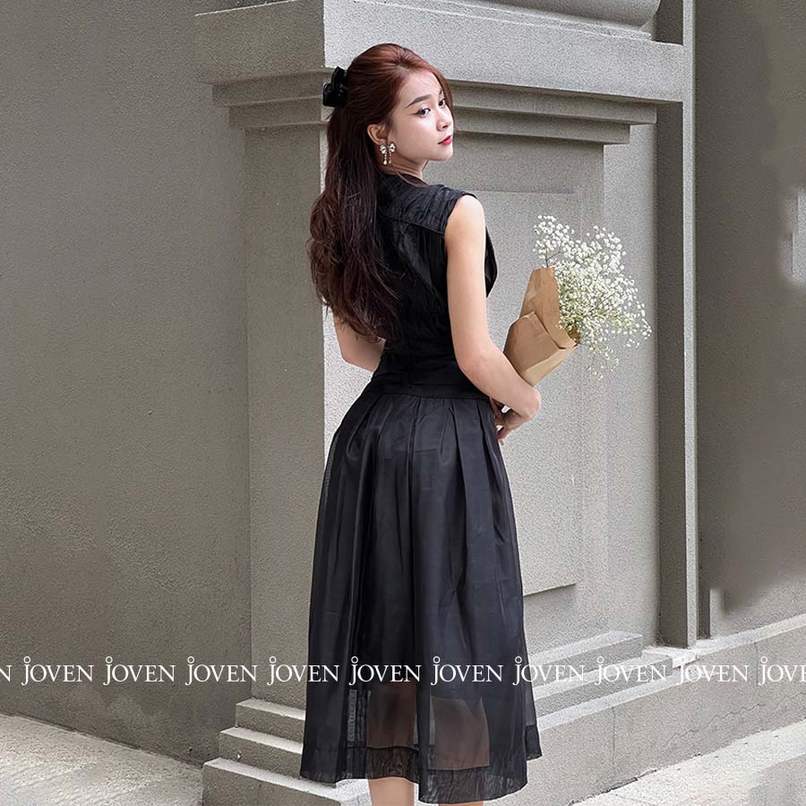 JOVEN Đầm Dài Khoét Eo Trẻ Trung Nữ Tính