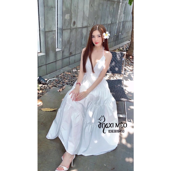 Đầm maxi đi biển đồ cặp đũi 4 màu