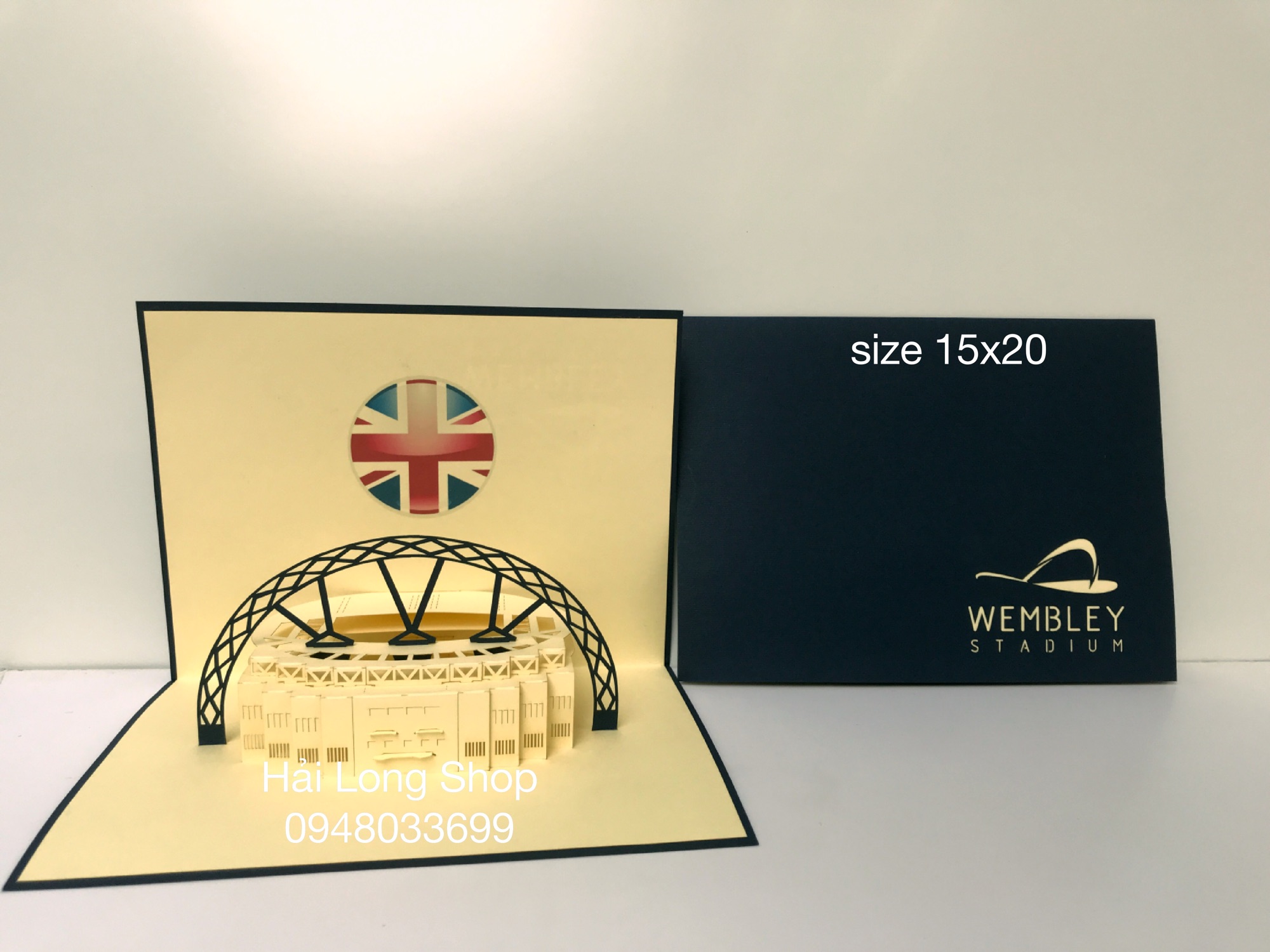 Sân Bóng Wembley - Stadium - Thiệp 3D ( mở 90 độ )