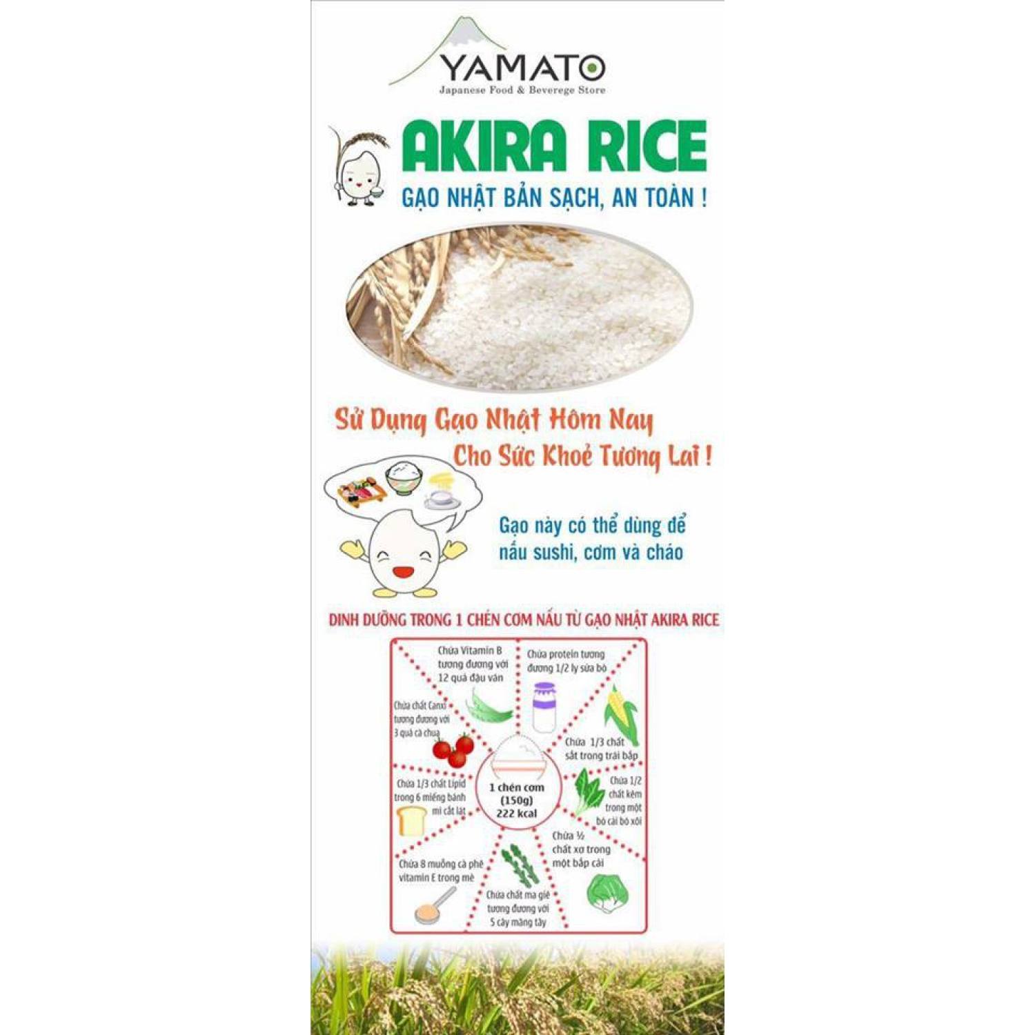 Gạo Nhật Bản Akira Rice 5kg