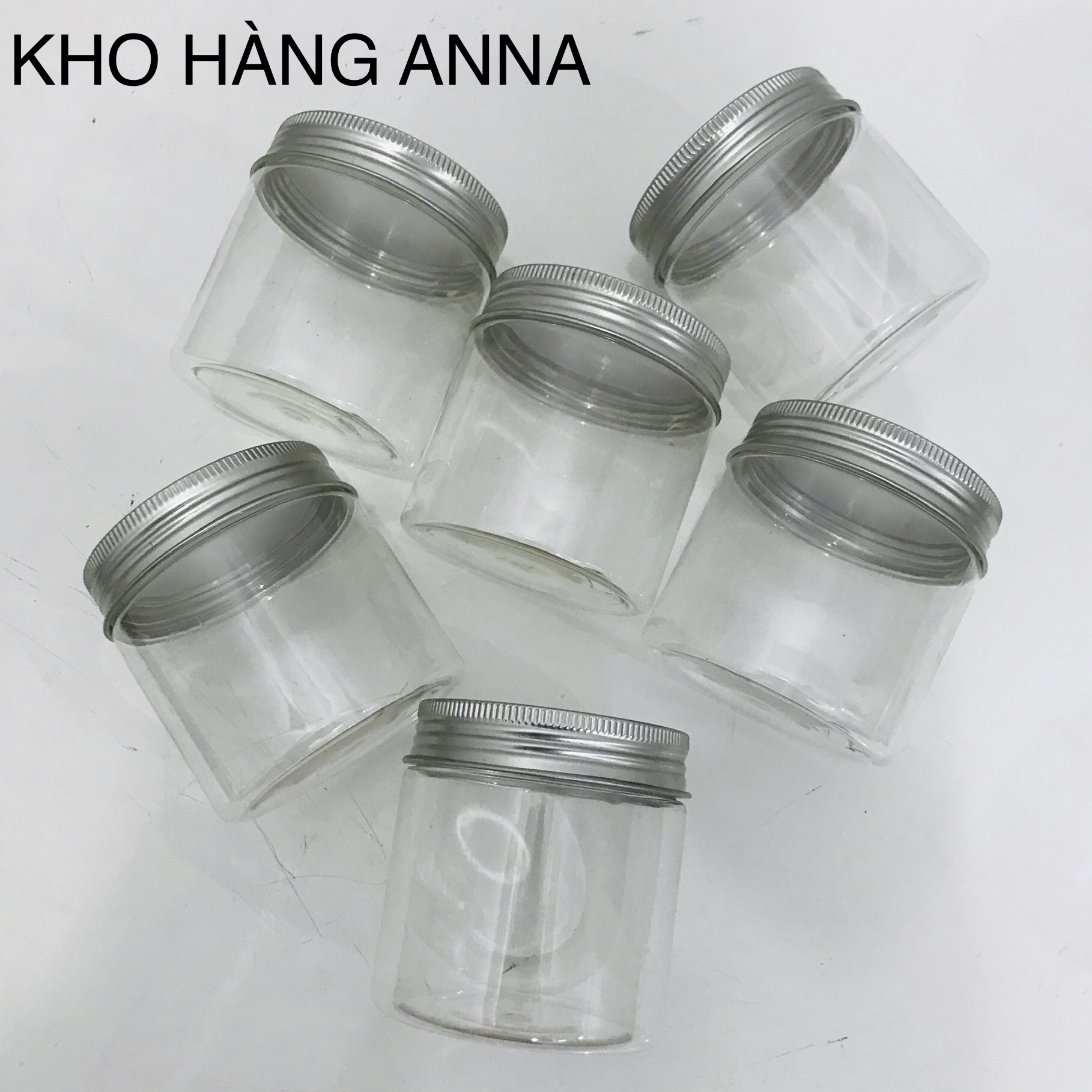 2 HỦ NHỰA TRÒN 200GR - 2 CÁI HỦ NHỰA NẮP NHÔM THIẾC 200GR - 2 HỦ PET 200GR  - HỦ NHỰA ĐẸP - HỦ NHỰA TỐT