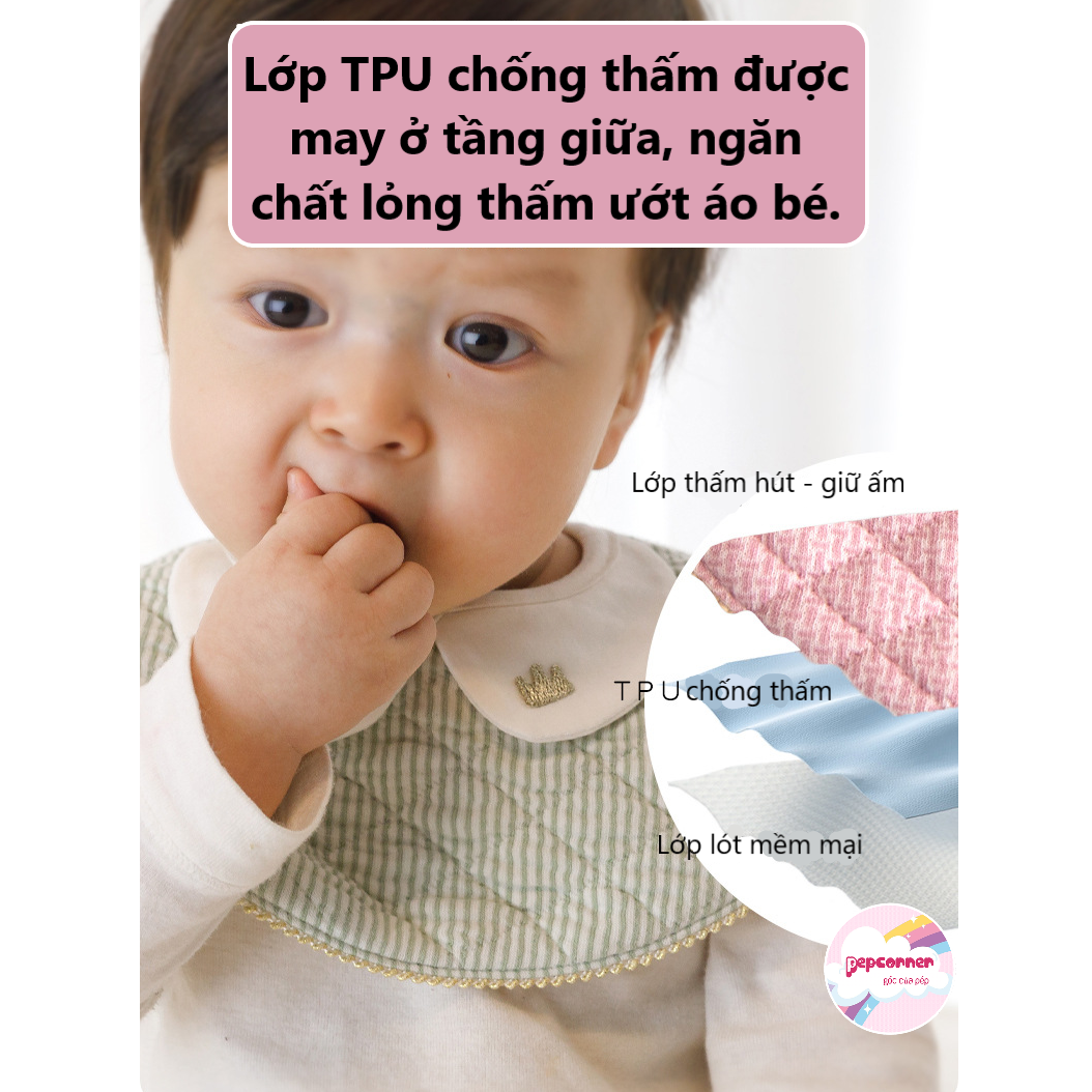 (SIÊU XINH) yếm tròn xoay 360 độ - yếm dãi cho bé
