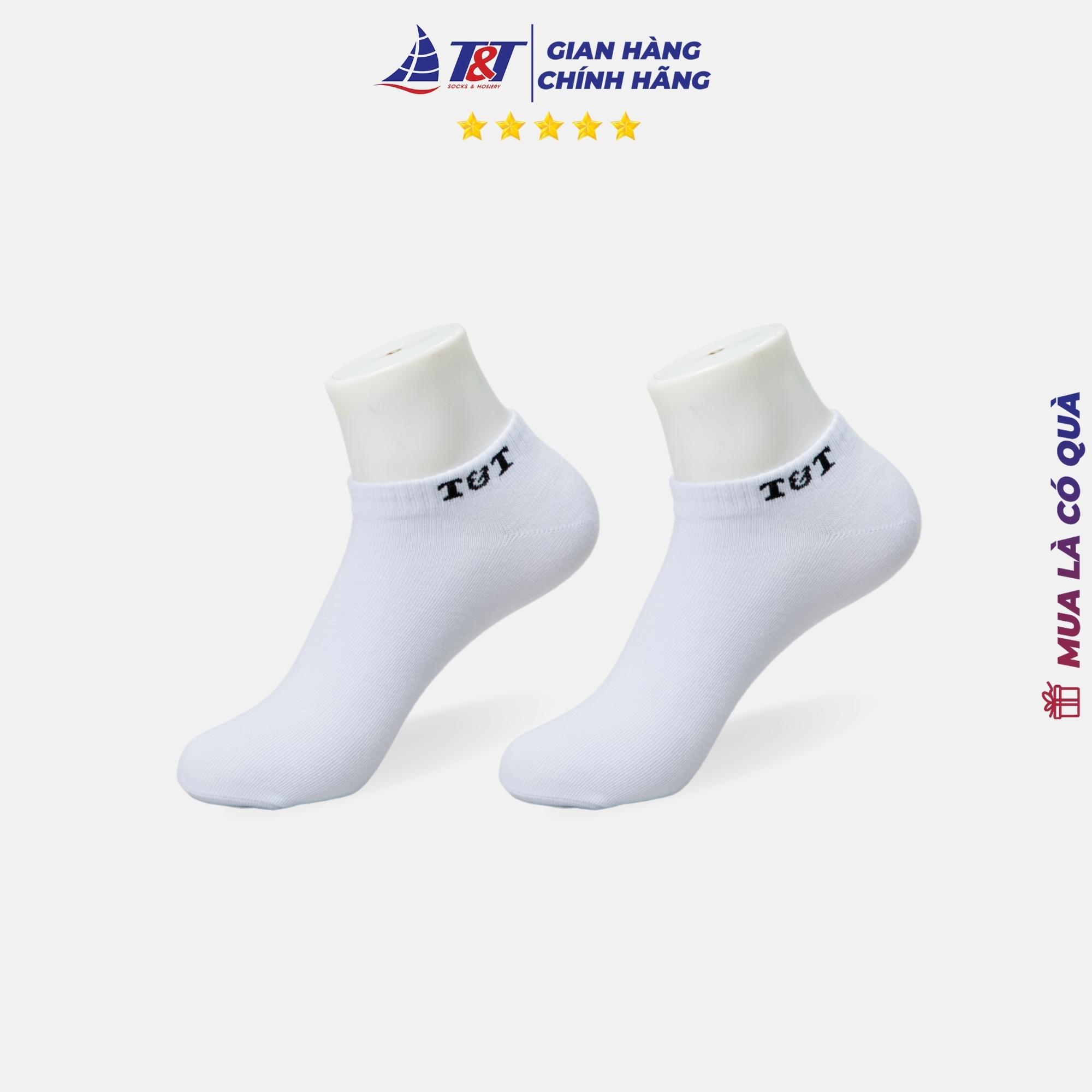 Tất Nam cổ ngắn logo T&T SOCKS - NAM9014