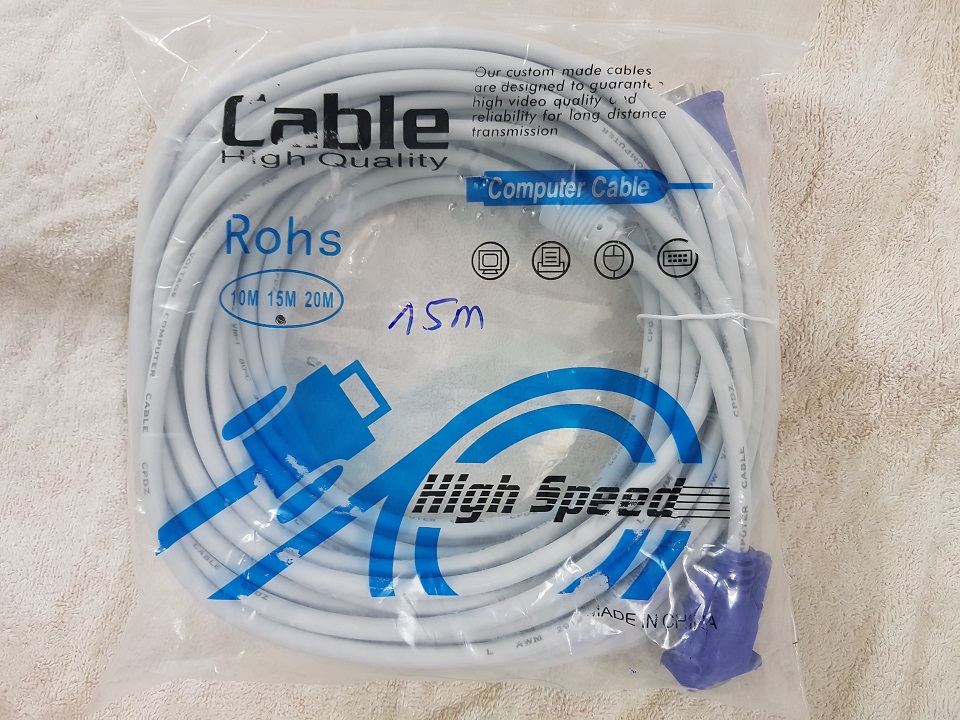 [HCM]Cáp VGA 15 mét dùng nối máy tính với màn hình/máy chiếu - Cable VGA 15m cam kết sản phẩm đúng mô tả chất lượng đảm bảo