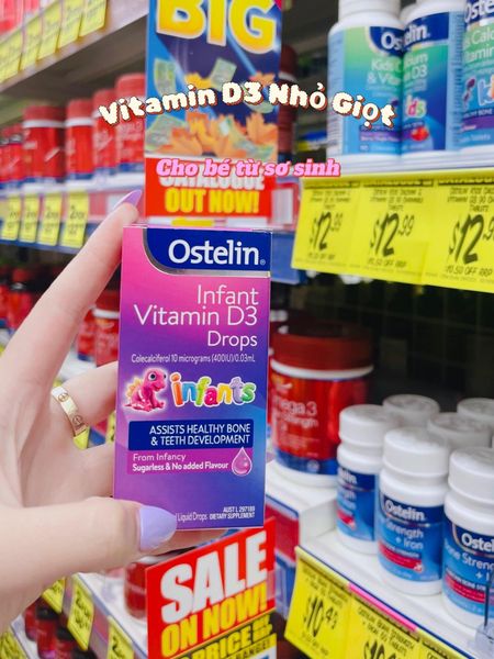 Vitamin D3 Ostelin Infant dạng giọt của Úc 2.4ml