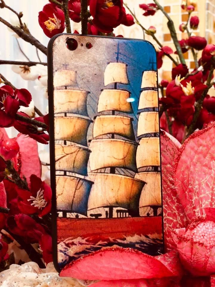 [HCM]ỐP KÍNH SƠN MÀI MẠ VÀNG DÀNH CHO IPHONE