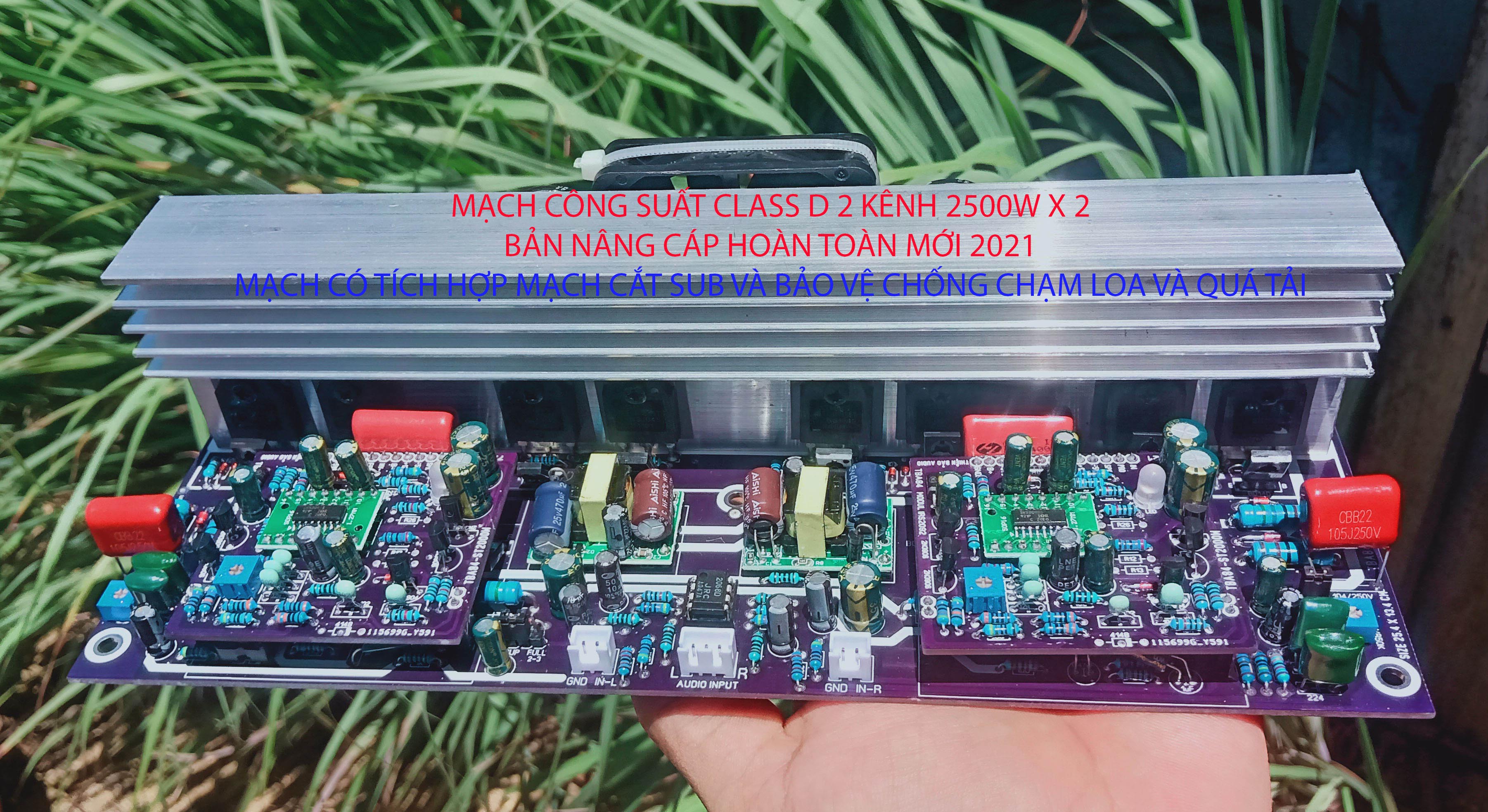 Mạch công suất class D 2 kênh stereo 2500Wx2