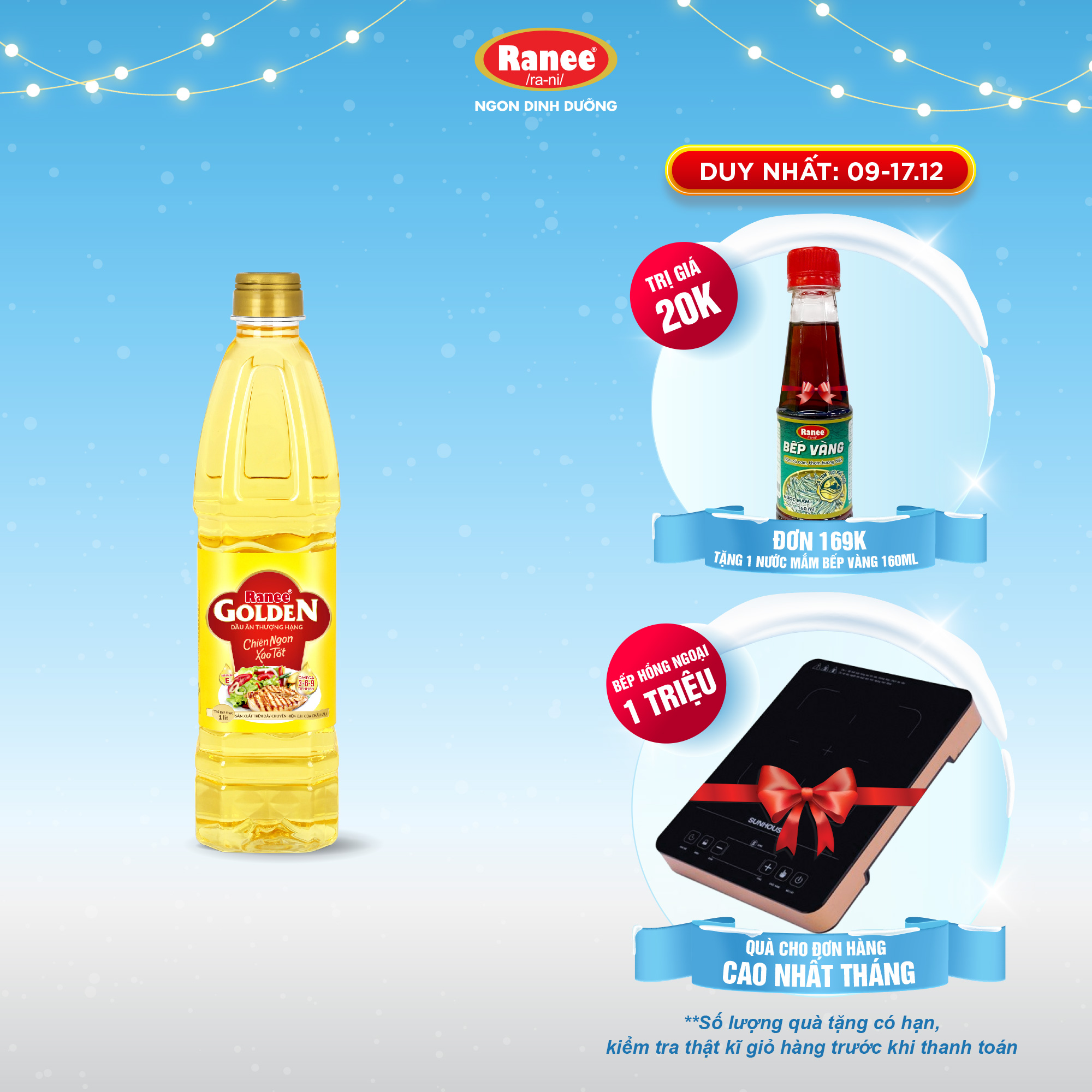 Dầu ăn thượng hạng Ranee Golden 1 lít