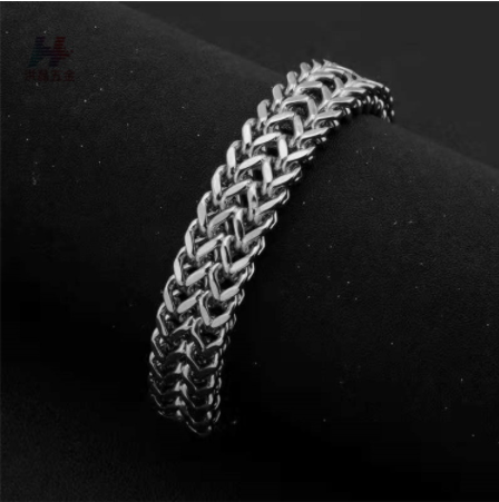 Vòng Tay ST Nam Màu Bạc HipHop Kuu Clothes Đẹp Cá Tính Streetwear Thép Titan - Vòng đeo tay ST