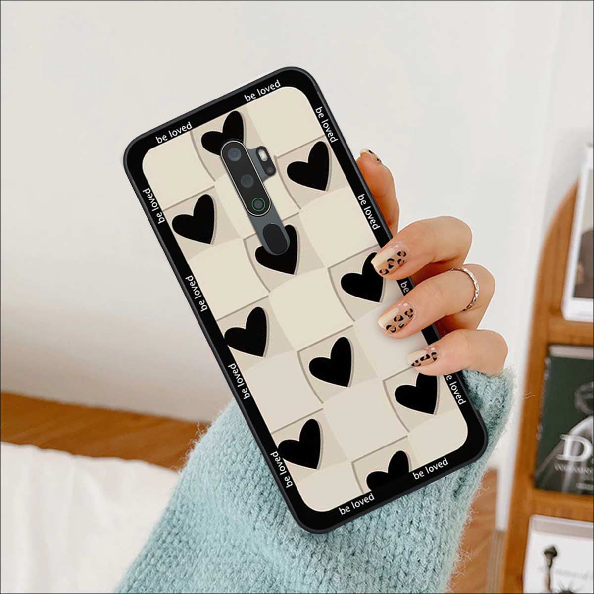 Ốp lưng điện thoại Oppo A5 2020 / A9 2020 hình trái tim đen trắng nghệ thuật, chú chó thời trang, kaws gấu cute, vỏ ốp lưng silicon mủ dẻo rẻ bền đẹp