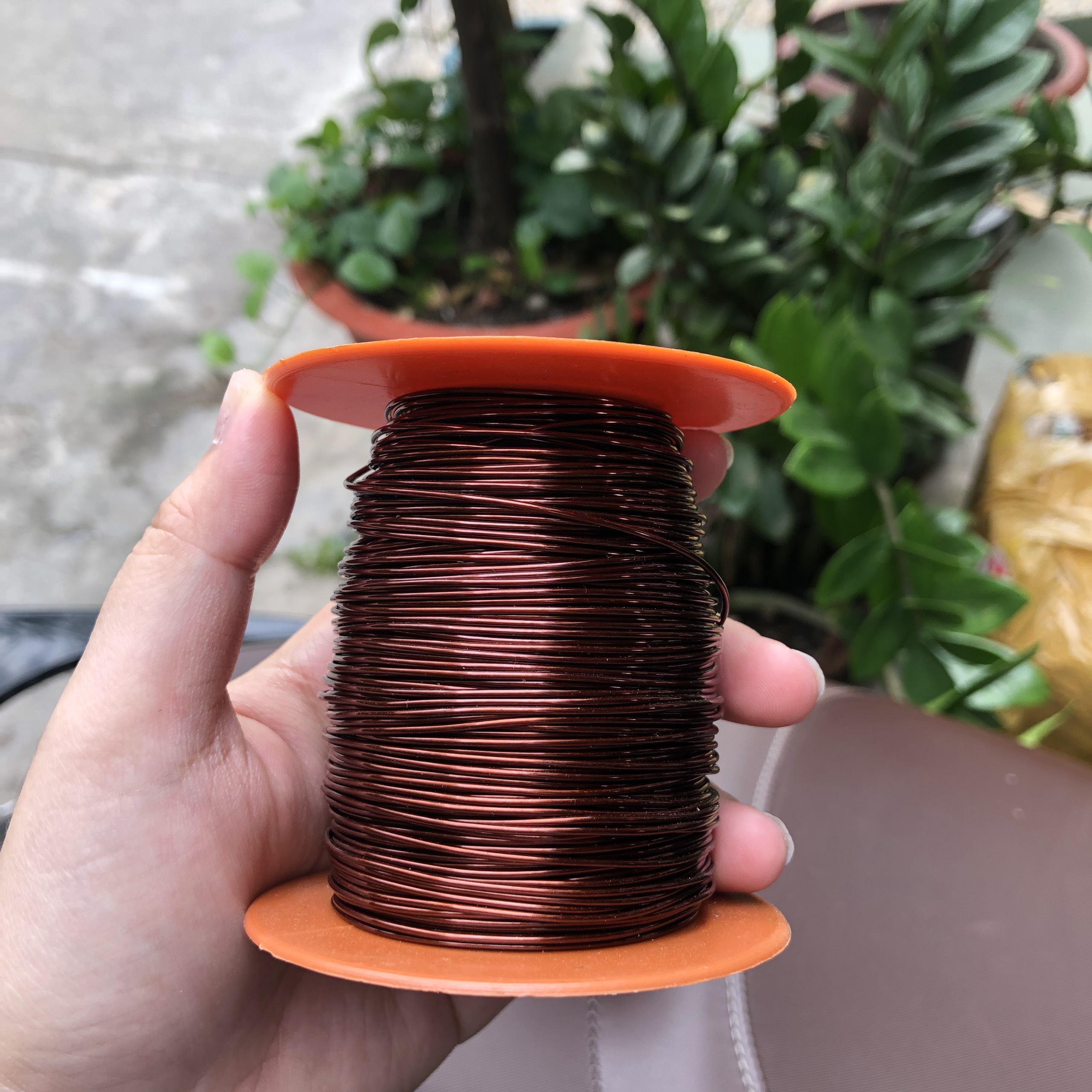 Dây Nhôm Mạ Đồng cuộn 200gr