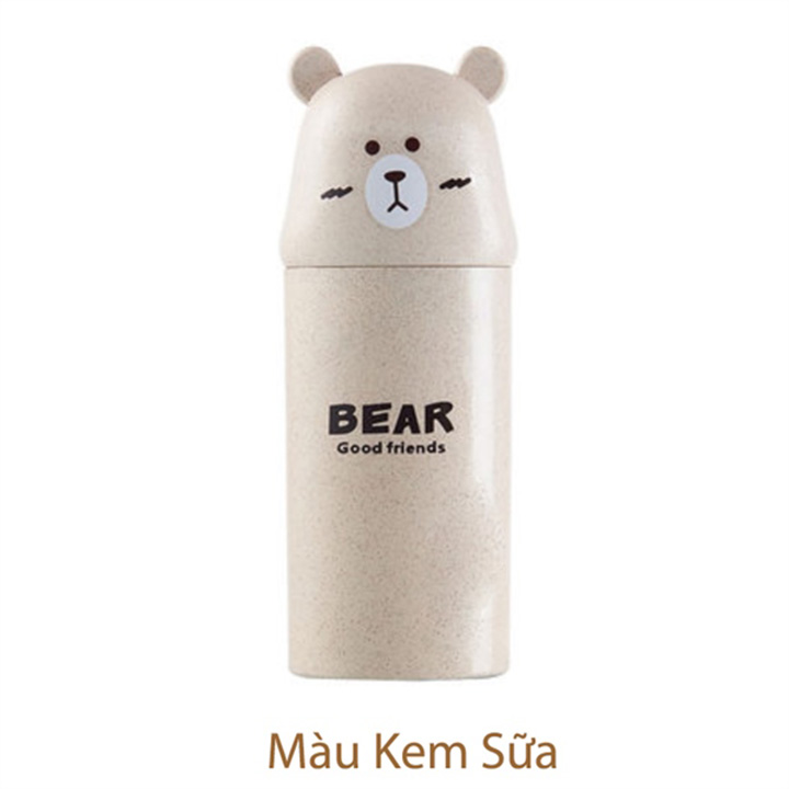 Cốc đựng bàn chải kem đánh răng hình gấu dành cho đi công tác dã ngoại - Hộp đựng bàn chải kem đánh răng du lịch - Hộp đựng dụng cụ vệ sinh cá nhân