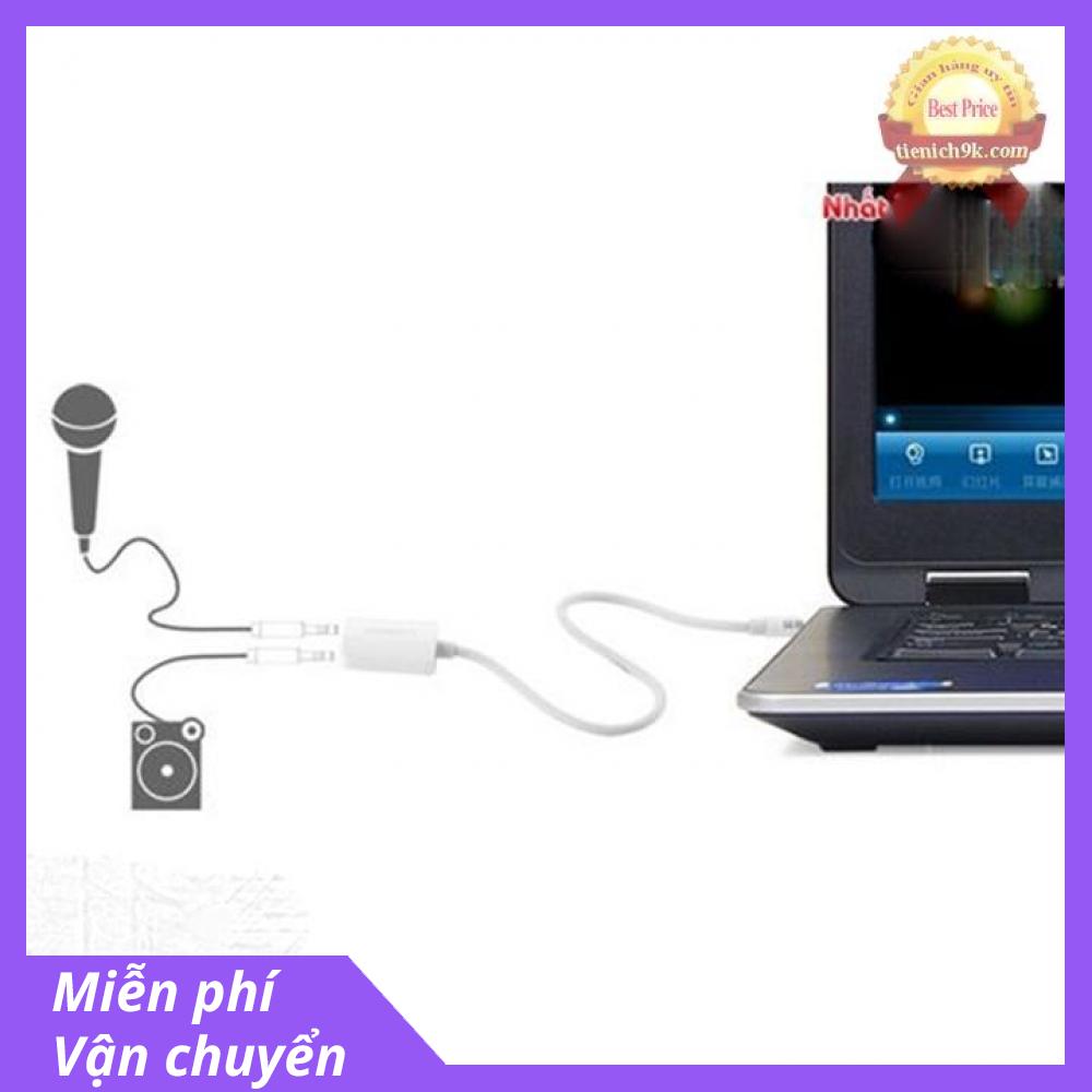 Cáp jack 3.5mm chia tai nghe và micro 1 ra 2