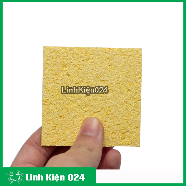 Bọt biển chùi mỏ hàn 6x6cm siêu dầy, độ dầy 3mm