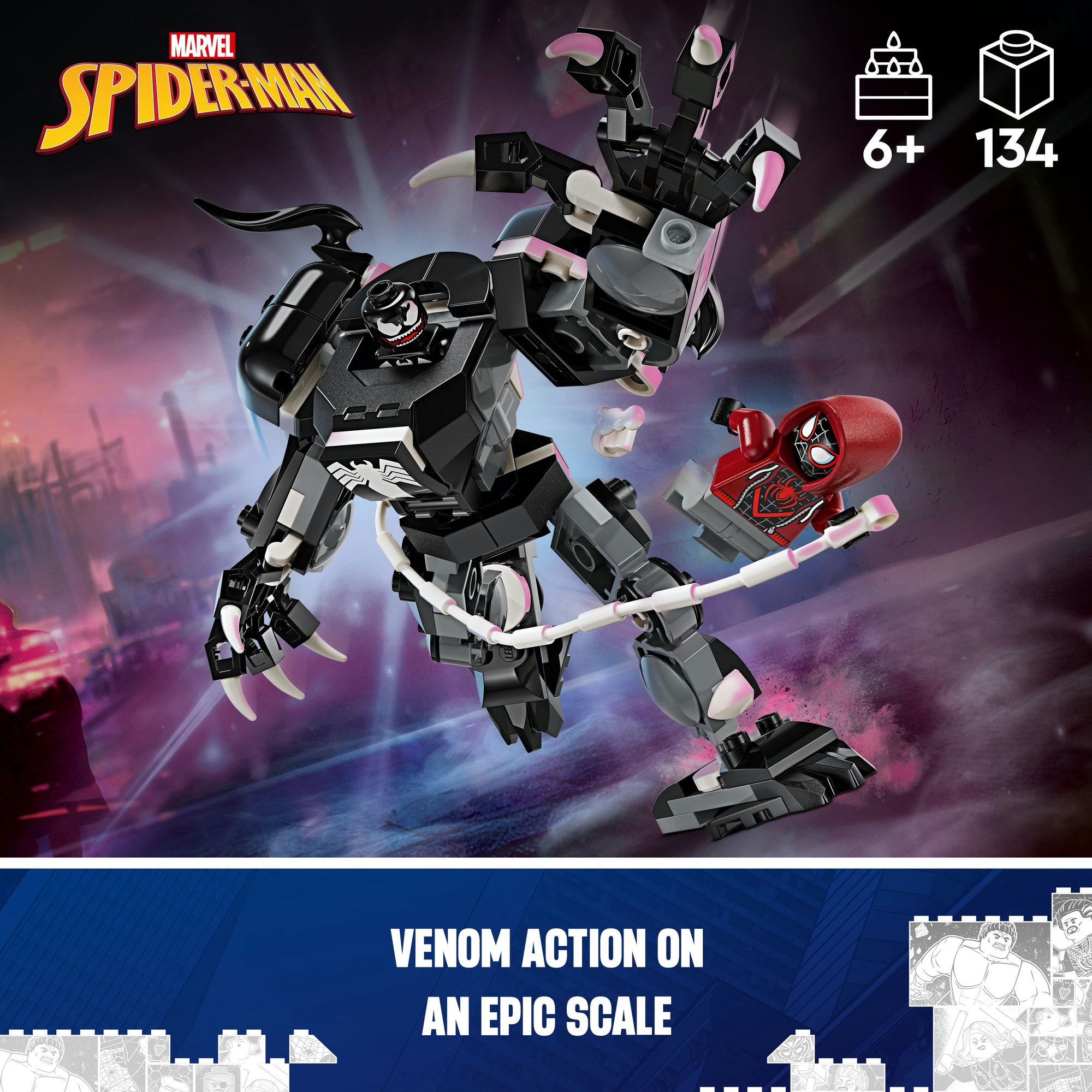 LEGO SUPER HEROES 76276 Đồ chơi lắp ráp Chiến giáp Venom (134 chi tiết)