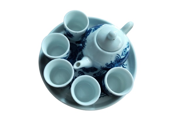Bộ ấm chén kỷ ban thờ, gốm sứ Bát Tràng S2