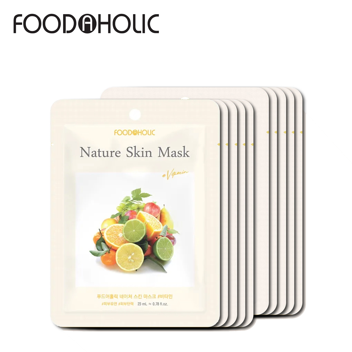 Combo 10 miếng mặt nạ vitamin nature skin mask foodaholic