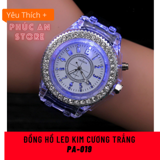 [HCM]Đồng hồ thời trang nữ- Đính Đá. Mặt Kính chống xước Có Đèn Led nhiều màu- Viền Đính Đá full thumbnail