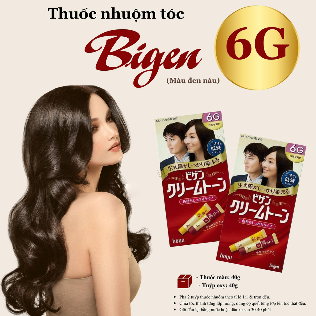 Nhuộm Tóc Bigen Phủ Màu Nhật Bản Đầy Đủ Màu
