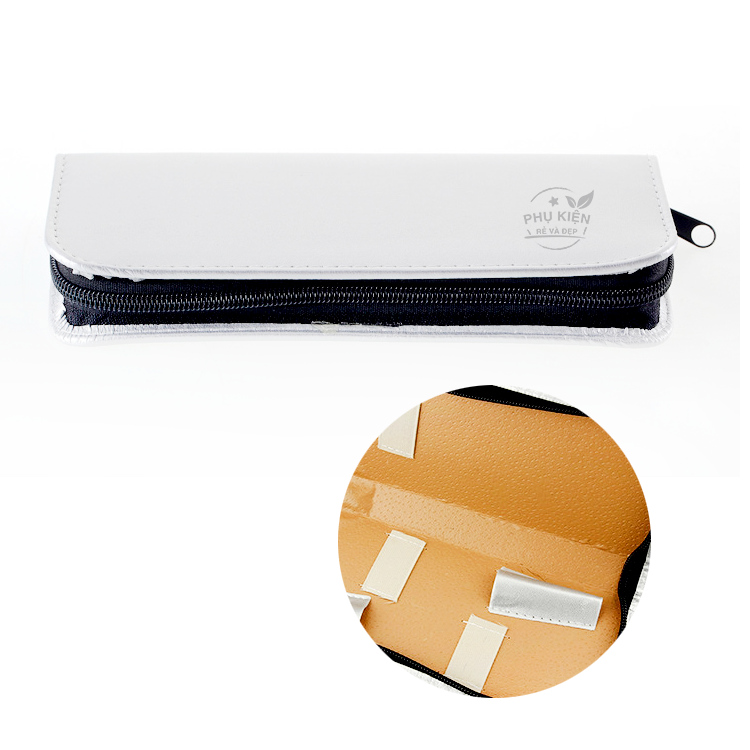 [HCM]Hộp đựng kéo cắt tóc bằng da (Trắng)