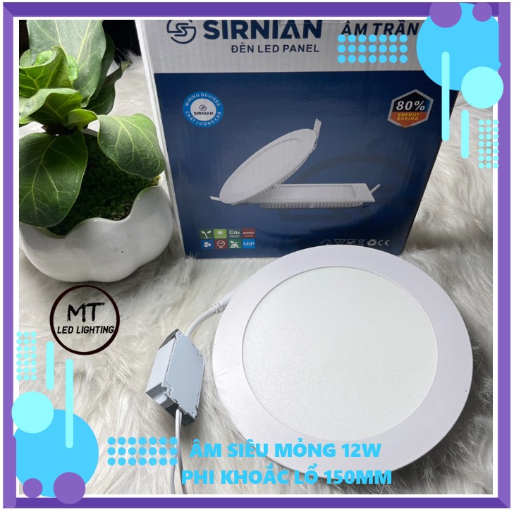 Đèn âm trần siêu mỏng 12w 1 chế độ, 3 chế độ bảo hành 1 năm