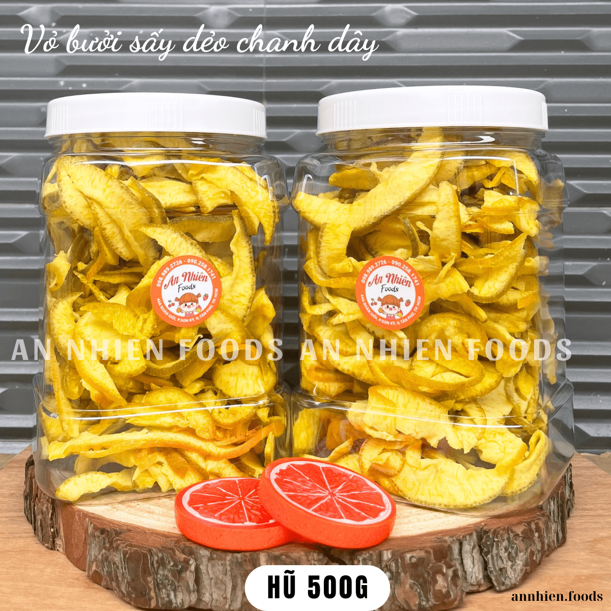 1 KG- Vỏ bưởi sấy dẻo chanh dây ít ngọt