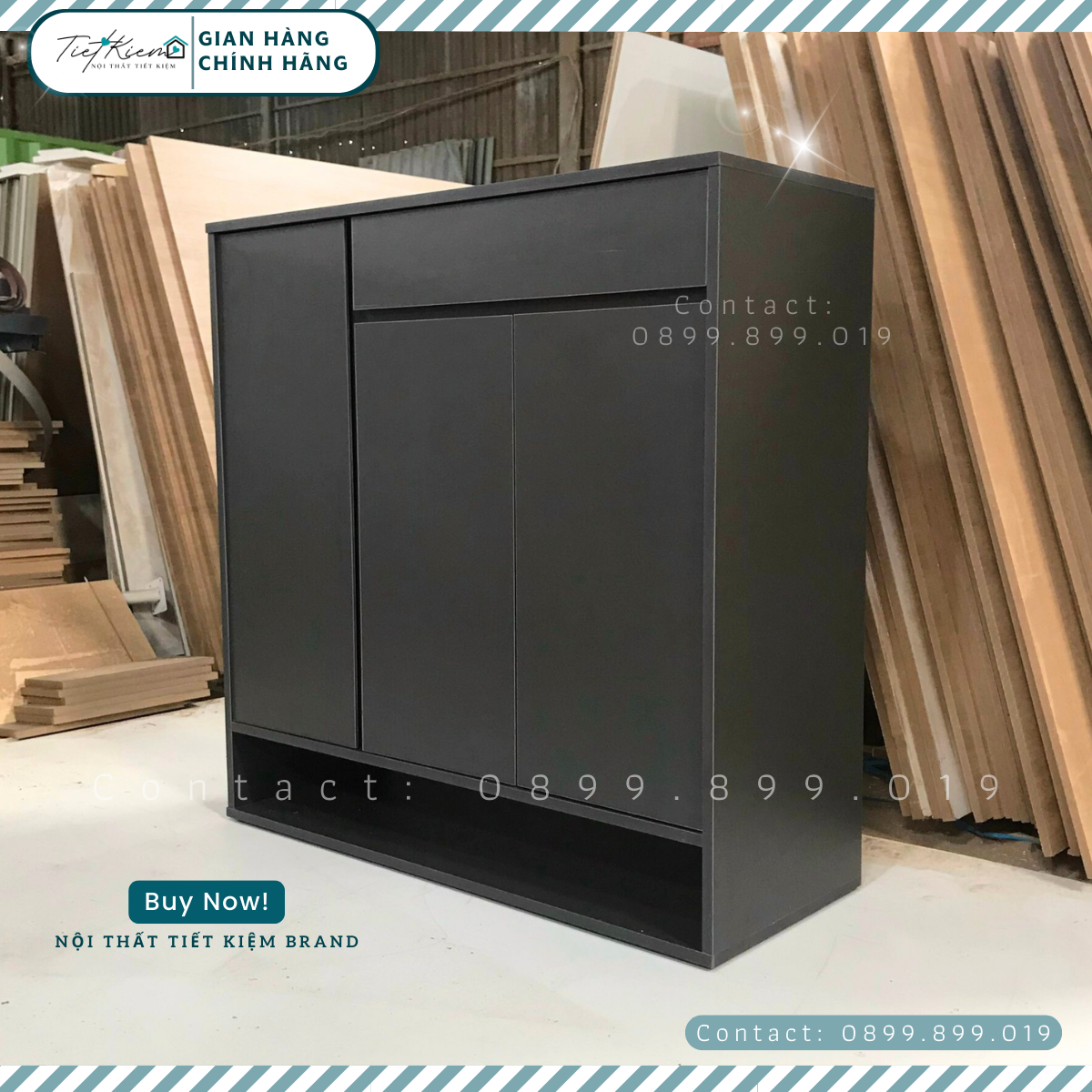 Tủ giày cửa mở xám chì G2499
