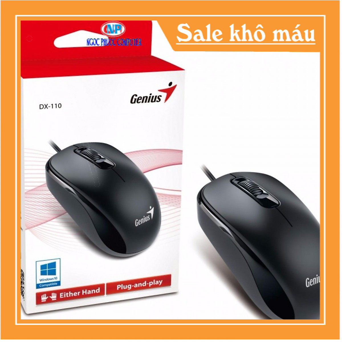 Chuột Có Dây Genius (DX120 / DX110 / DX125) cổng USB - Hàng Chính Hãng