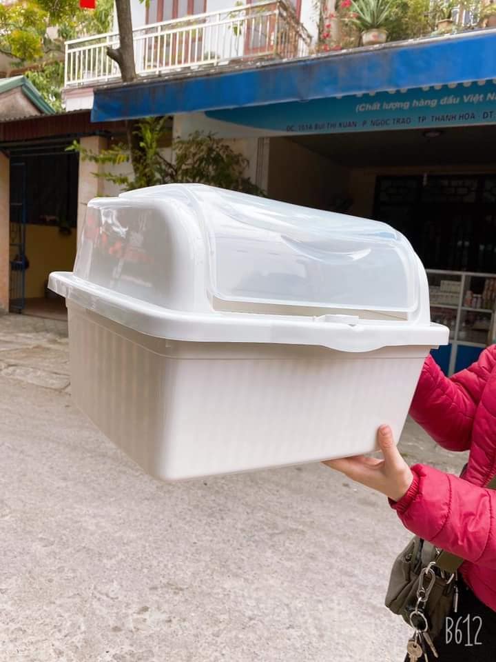 RỔ ÚP BÁT ĐƠN CÓ NẮP ĐẬY CÓ CHẬU HỨNG NƯỚC