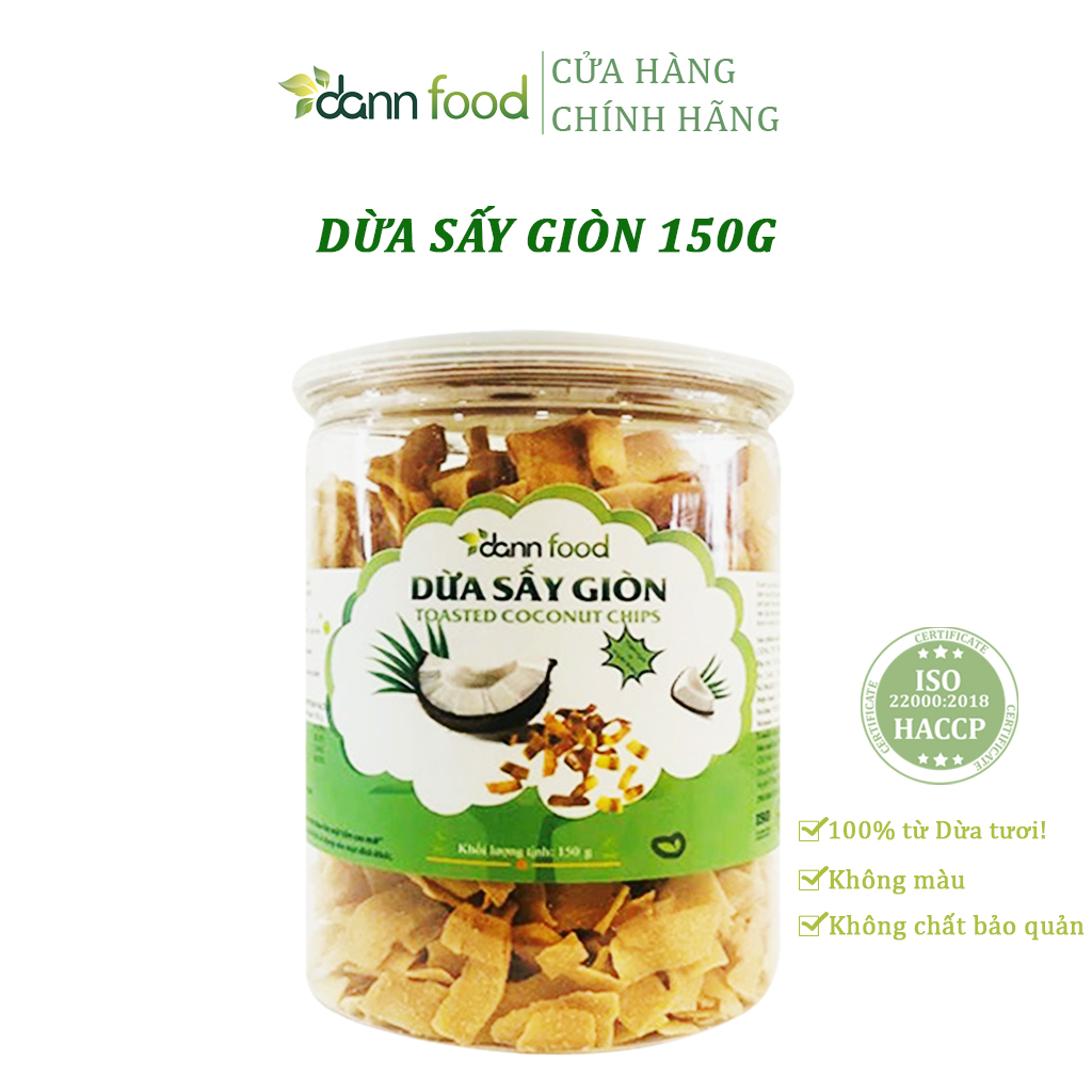 [Nguyên Chất] Dừa Sấy Giòn Ít Đường 150g Dann Food