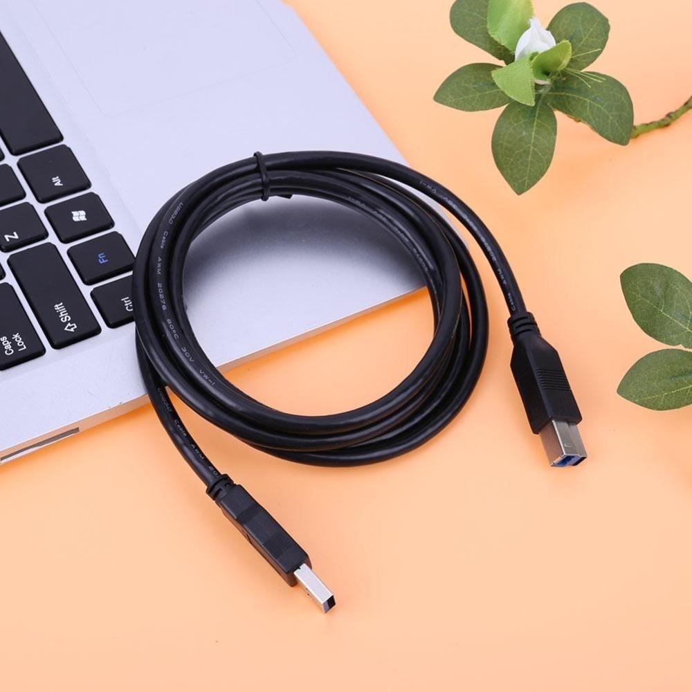 USB 3.0 Type A Male to USB 3.0 Type B Male Extension Cable Printer Cable(Black)-1.8m
