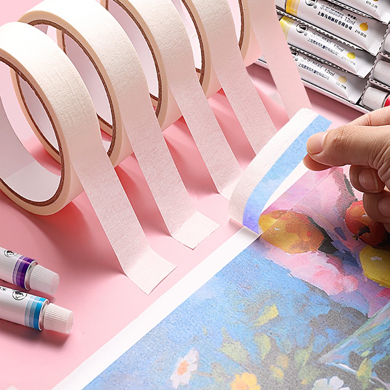 HCM]BĂNG KEO CHẶN MÀU CỐ ĐỊNH GIẤY VẼ TRANH MÀU NƯỚCCHÌ SƠN DẦU POSTER DỄ DÀNG LỘT BỎ KEO (CHỌN ĐỘ RỘNG CỦA BĂNG KEO) | Lazada.vn