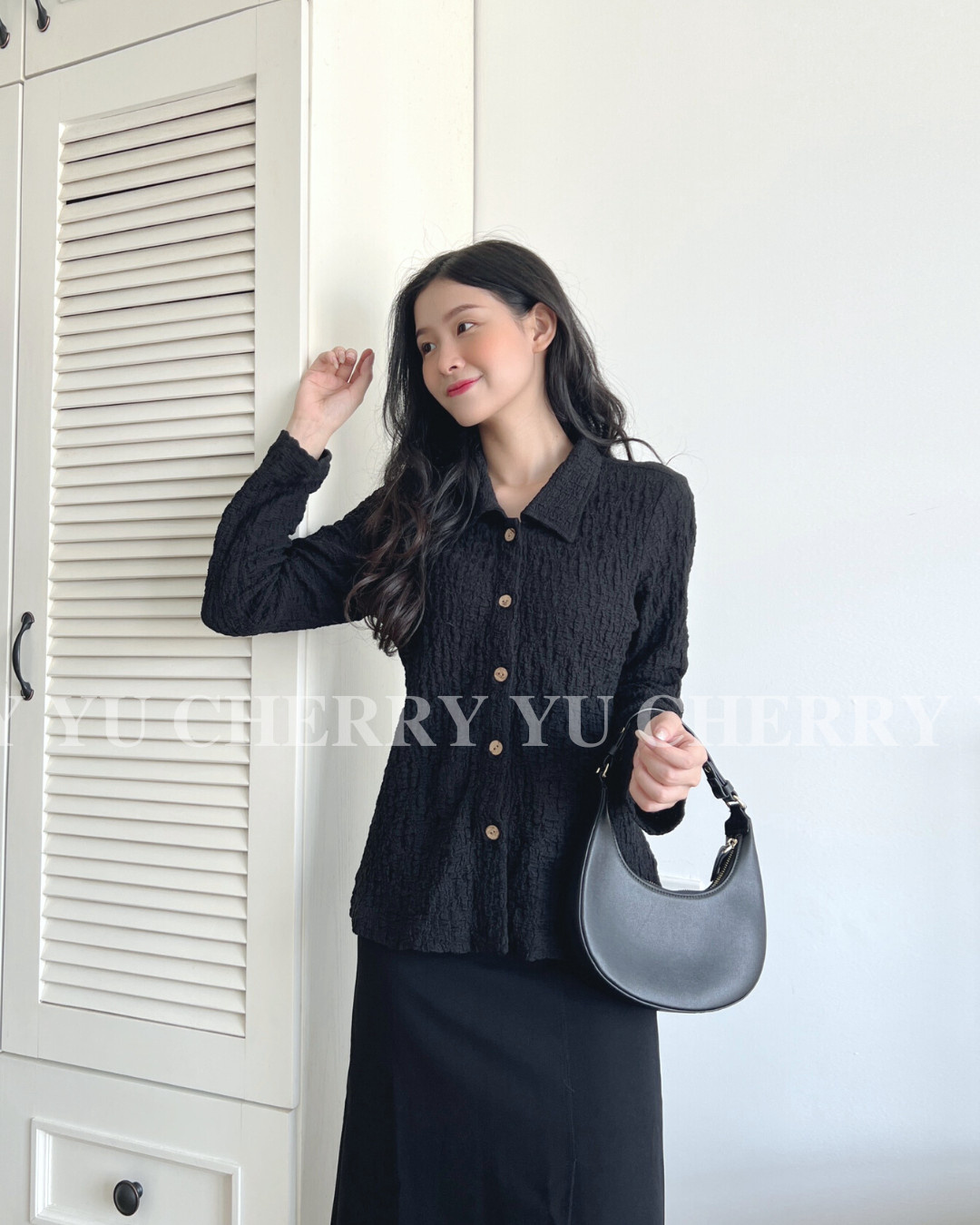 YU CHERRY | Áo nữ Pattern Spandex Shirt YA378