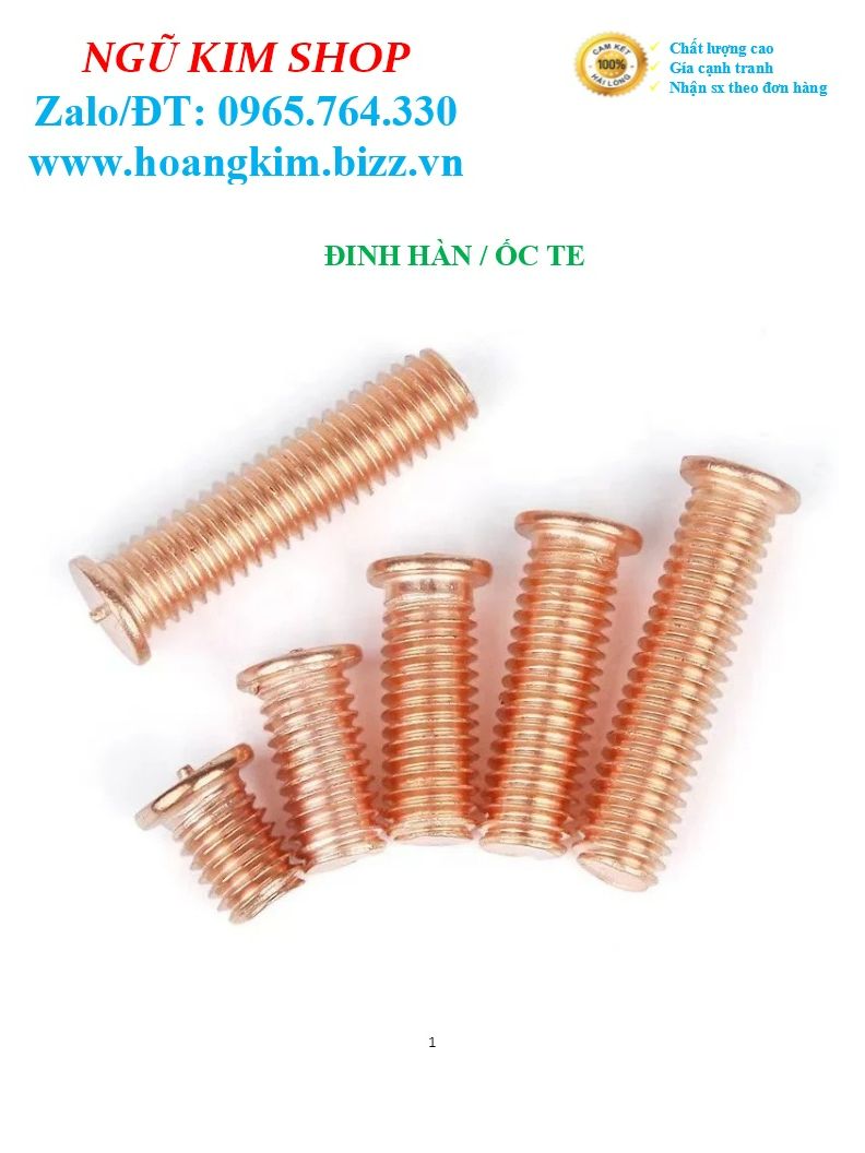 BULONG HÀN _ ỐC TE M3, M4, M5, M6, M8, M10