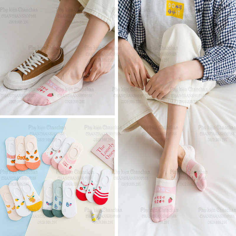 Combo 3 vớ lười họa tiết trái cây từ 42k