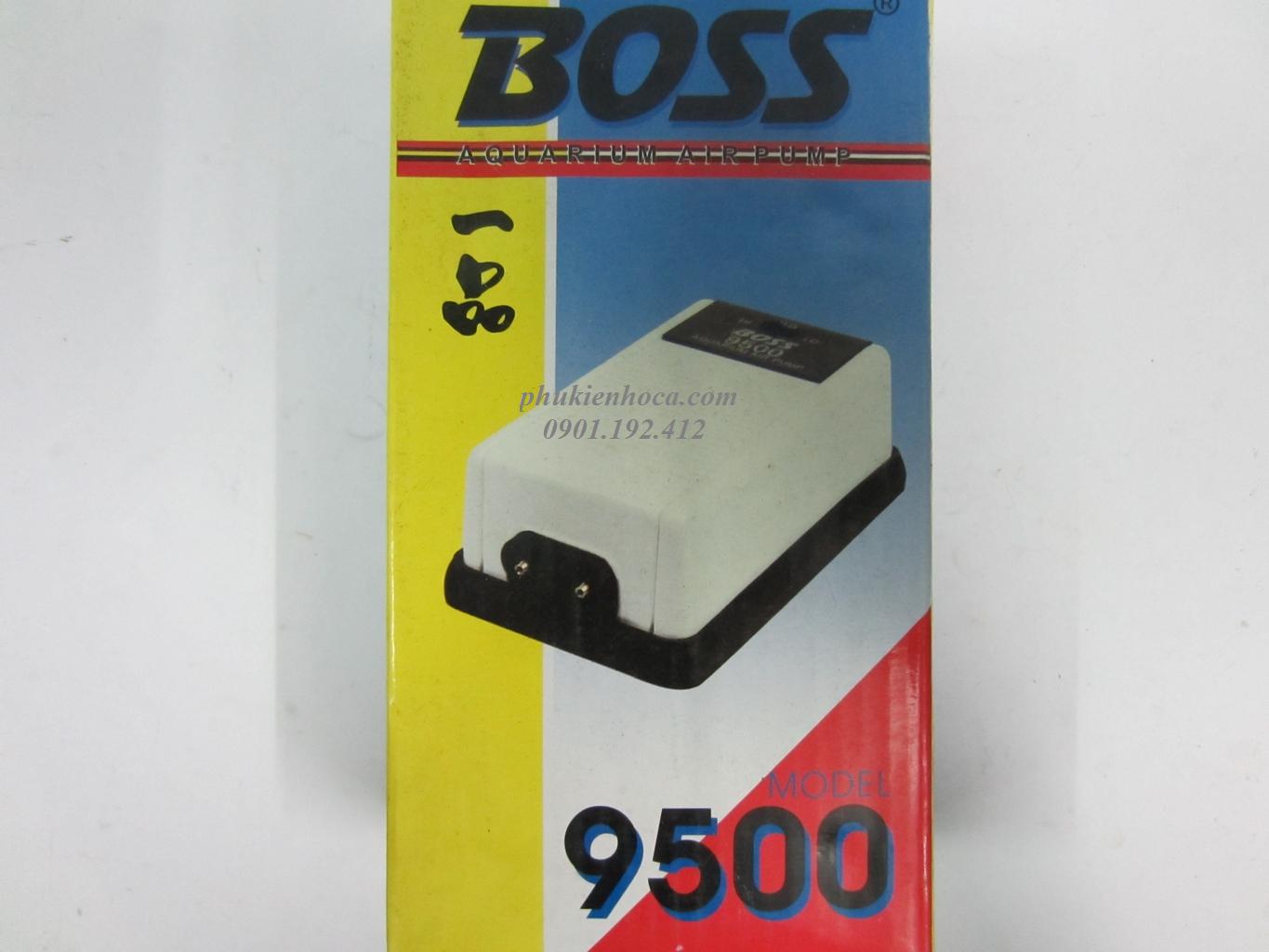 Máy sủi khí oxy cho hồ cá 2 đầu boss 9500