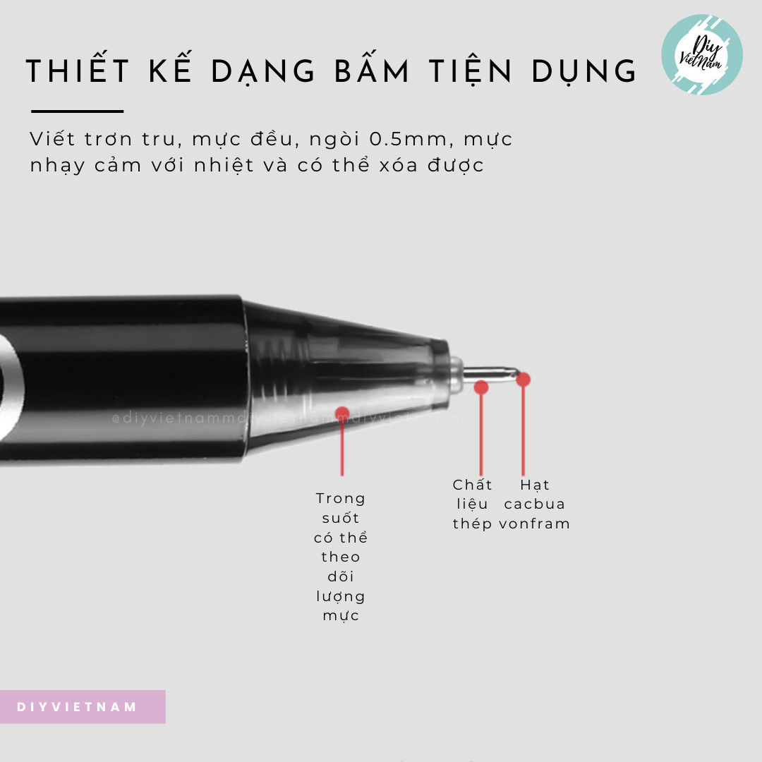 BÚT BẤM MỰC XÓA ĐƯỢC