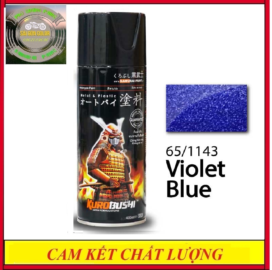 Sơn xịt Samurai 1143 màu xanh tím