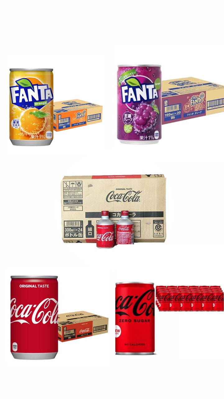 Thùng 30 lon Coca Cola, Coca Zero, Fanta Nho