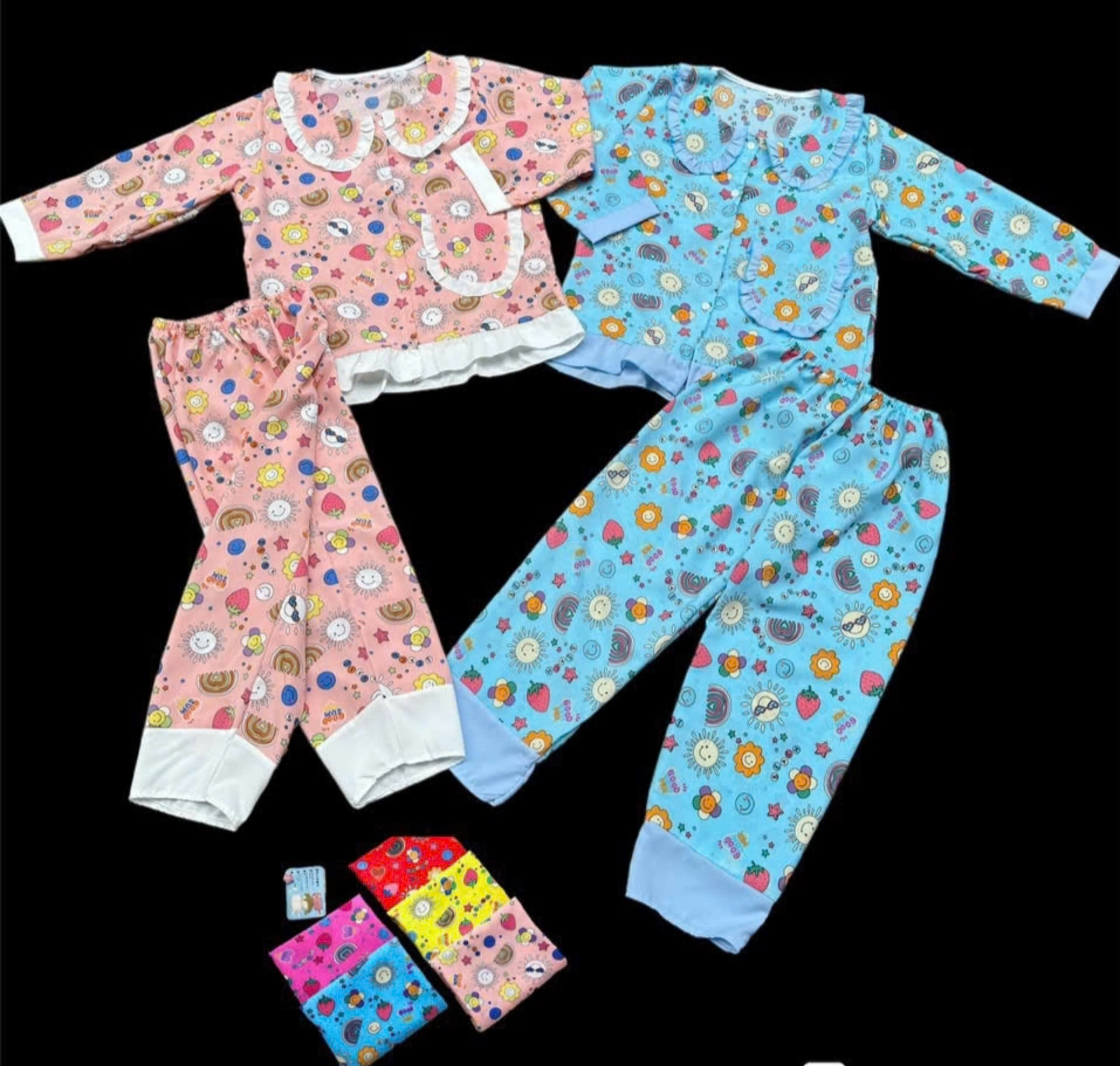 Bộ Lụa Tay Dài Bé Lớn  (28-32kg) (giao màu ngẫu nhiên)