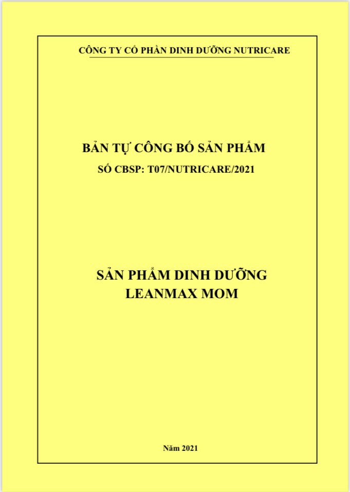 LEANMAX MOM 850g -SỮA BẦU