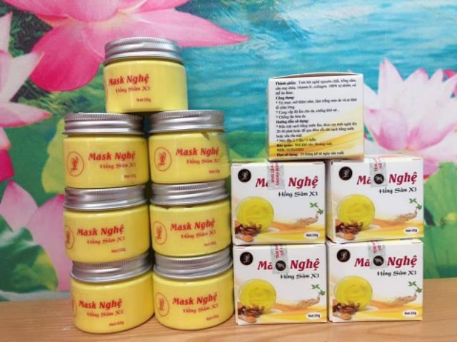 Mask kem nghệ hồng sâm hũ 50g handmade
