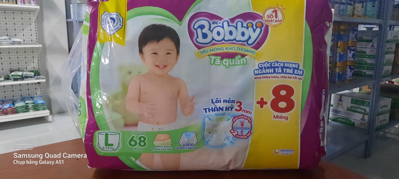 Tã Quần Bobby L68 + 8 Miếng