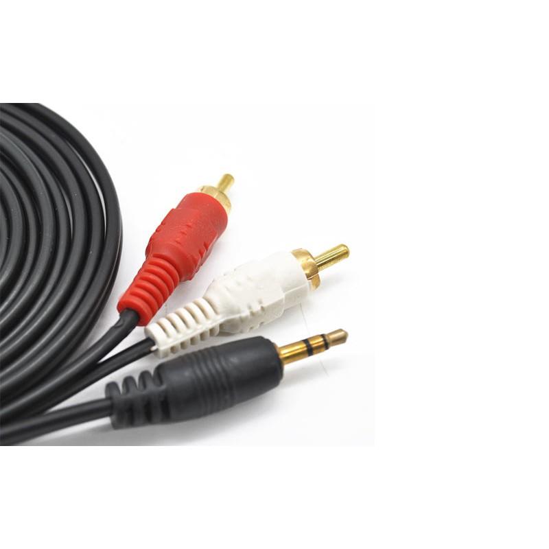 (HCM) Dây loa 1 đầu 3.5 ra 2 AV dài 20m