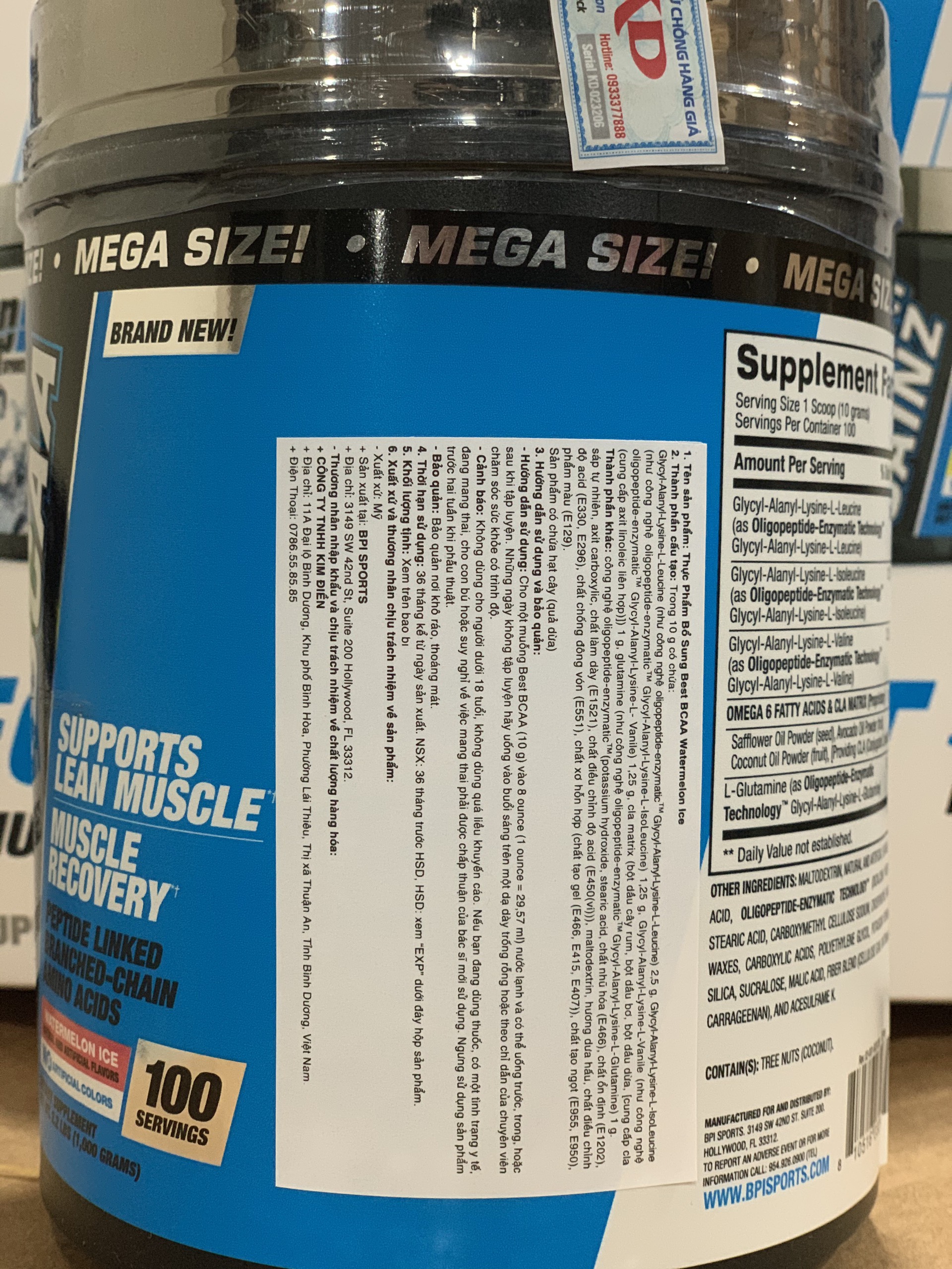 [HCM]Thực Phẩm Bổ Sung BPI Best Bcaa 100 Lần Dùng