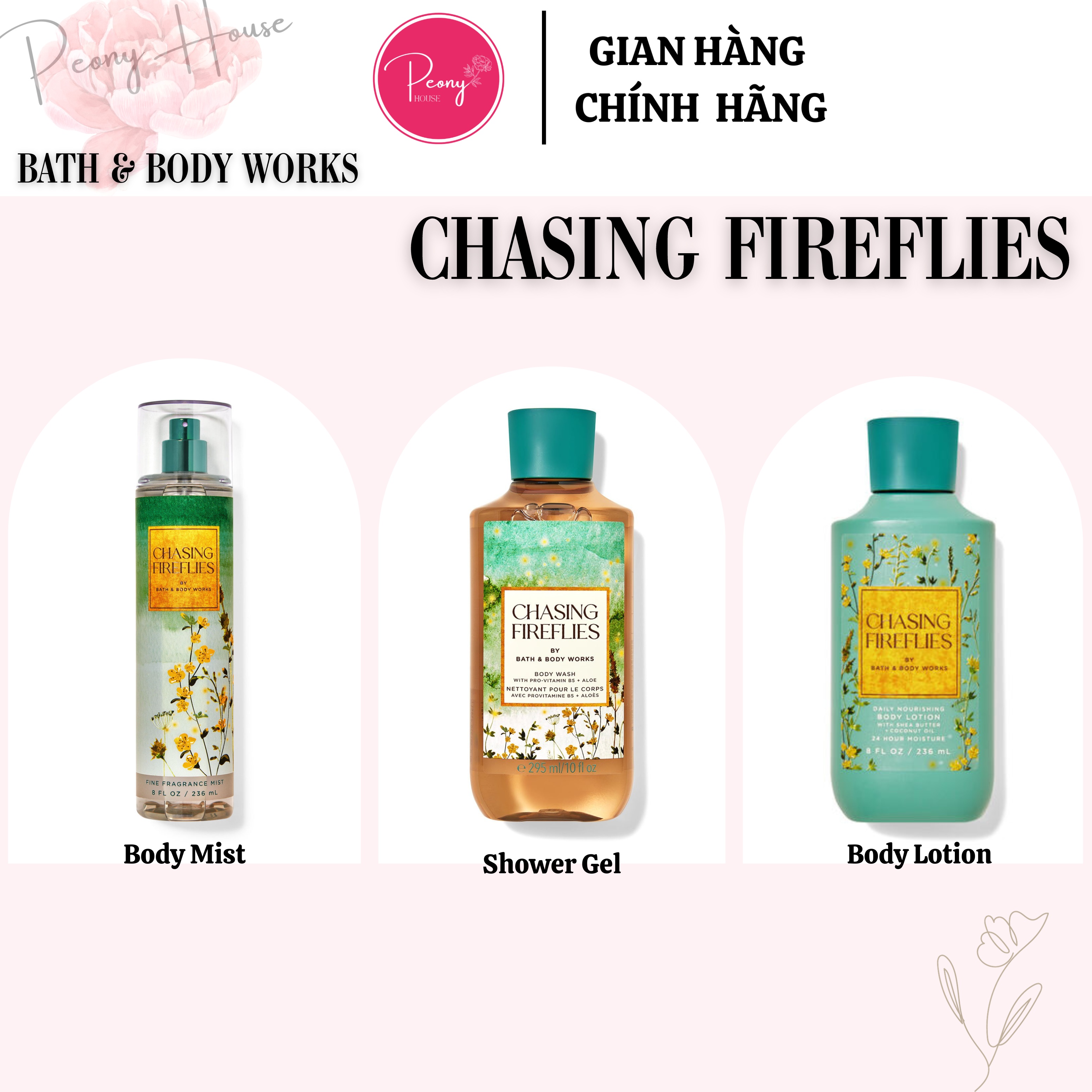 Xịt thơm Body Mist CHASING FIREFLIES Bath & Body Work