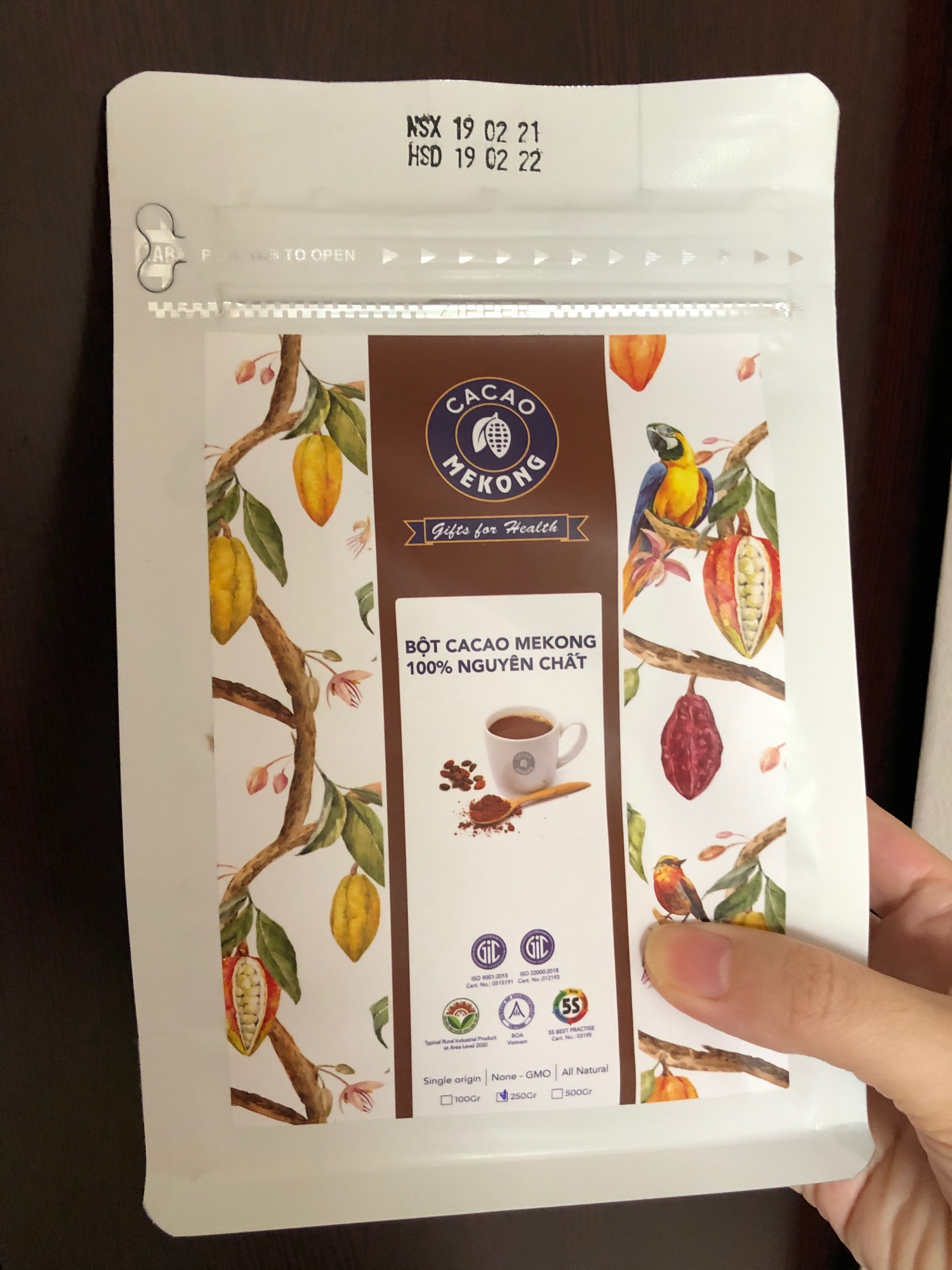 Bột cacao nguyên chất 100% (gói 100g)