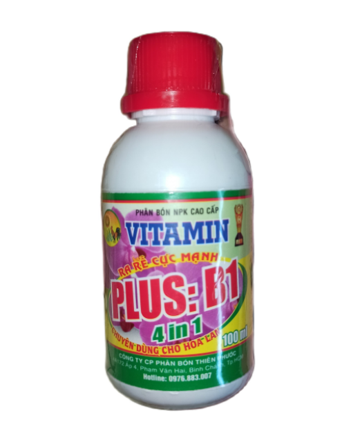 Phân Bón Vitamin B1 Plus Kích rễ, kích mầm, chống sốc cho Lan, Lọ 100ml