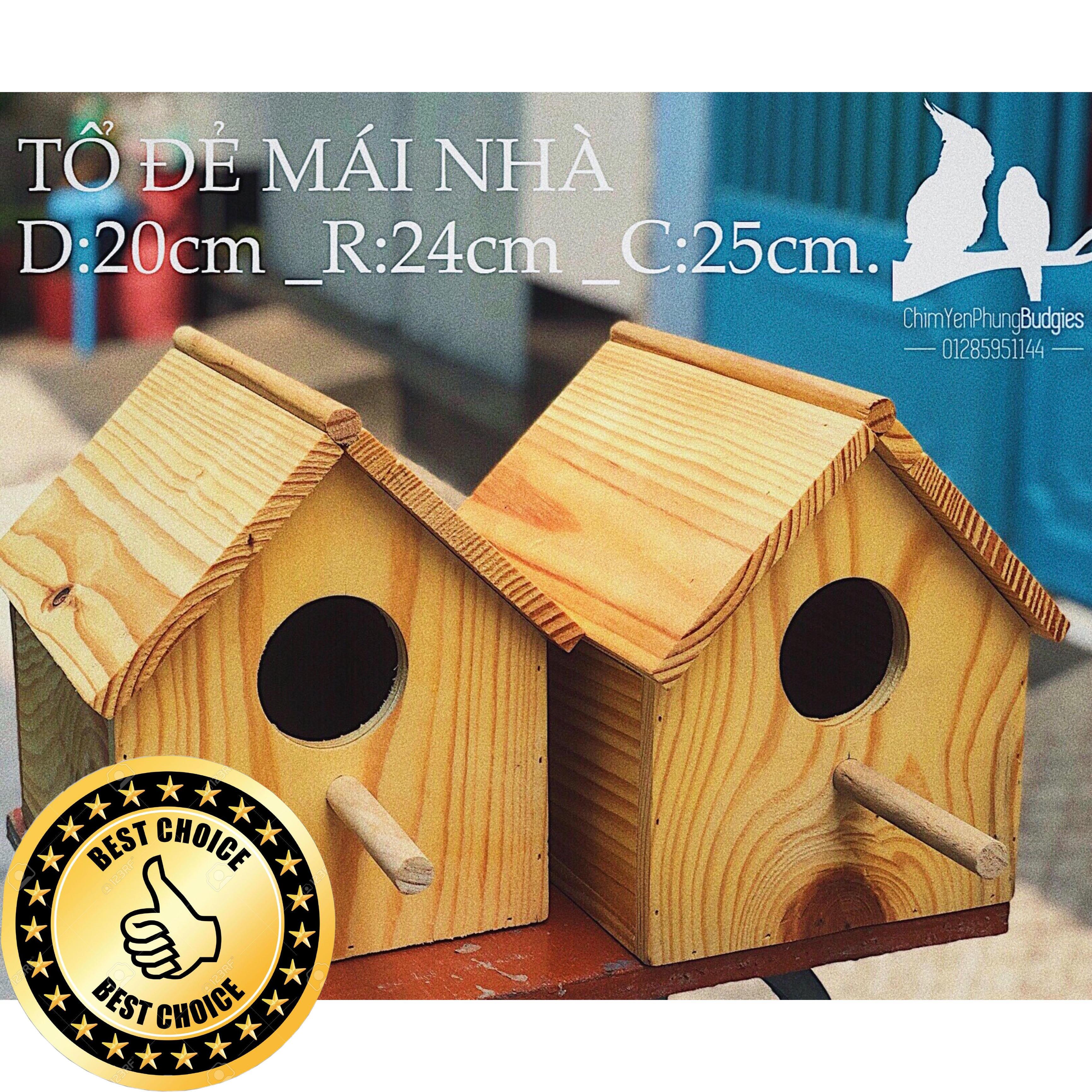 Tổ chim Mái Nhà cho Vẹt nhỏ & Chim Cảnh hoặc trang trí vườn.