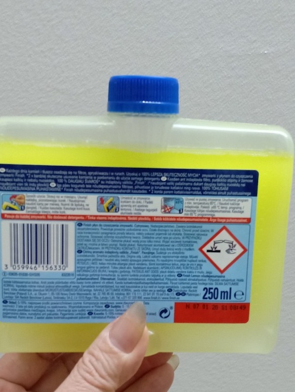 Nước vệ sinh máy rửa chén bát finish 250 ml